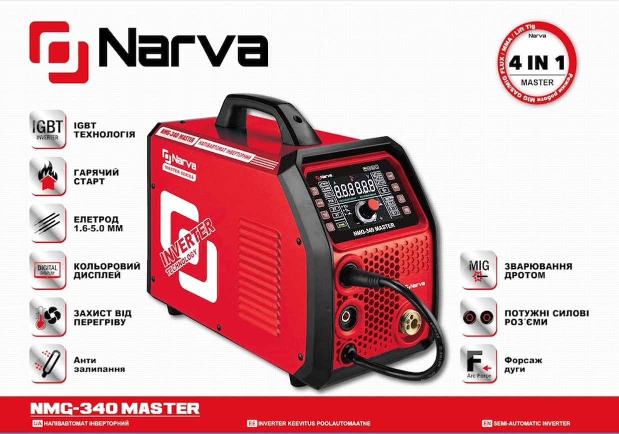 Напівавтомат інверторний NARVA NMG-340 MASTER 3096